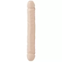 Двухголовый фаллос телесного цвета Jr. Veined Double Header 12  Bender - 29,5 см телесный 