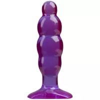 Фиолетовая рельефная анальная пробка SpectraGels Purple Anal Stuffer - 14 см фиолетовый 