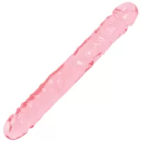 Двухсторонний гелевый фаллоимитатор Crystal Jellies 12  Jr. Double Dong - 30,5 см розовый 