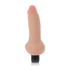 Реалистичный вибратор Futurotic Ballsy Vibrating Dong 4.5  - 16 см телесный 