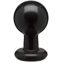Круглая черная анальная пробка Classic Round Butt Plugs Large - 12,1 см черный 