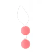 Розовые вагинальные шарики Vibratone DUO-BALLS розовый 