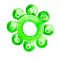 Зеленое эрекционное кольцо-цветок  