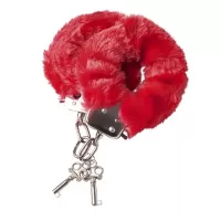 Наручники с красной меховой опушкой красный 