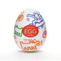 Мастурбатор-яйцо Keith Haring EGG STREET разноцветный 