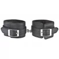 Черные фиксаторы для ног из искусственной кожи черный 