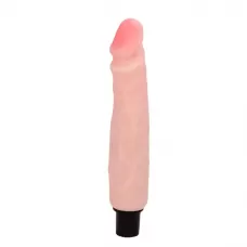 Телесный вибратор фаллической формы - 26 см телесный 