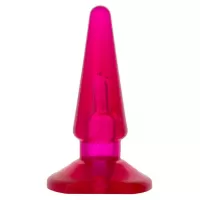 Розовая конусообразная анальная втулка BUTT PLUG - 9,5 см розовый 