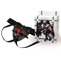 Трусики с кольцом и плугом для крепления насадок черный 