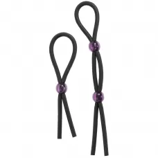 Набор черных эрекционных утяжек Cock ties черный 