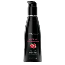 Лубрикант со вкусом граната Wicked Aqua Pomegranate - 120 мл  