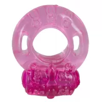 Эррекционное кольцо с вибрацией One Time Vibrating Ring розовый 