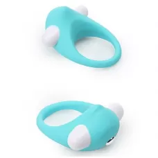 Голубое эрекционное кольцо LIT-UP SILICONE STIMU RING 6 нежно-голубой 
