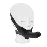 Черный страпон для оральной стимуляции The  Original  Accommodator Latex Dong черный 