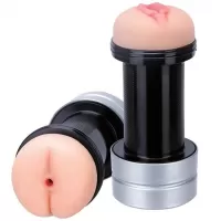 Мастурбатор 2-в-1 REALSTUFF 2 IN 1 HUMMER ANUS   VAGINA: вагина и анус телесный 