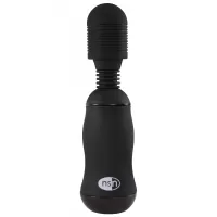 Чёрный вибромассажёр для эрогенных зон BoomBoom Power Wand - 18 см черный 