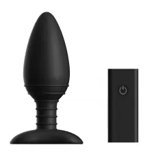 Чёрная вибровтулка NEXUS ACE LARGE с дистанционным управлением - 14 см черный 
