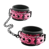 Красно-чёрные кожаные наручники Wrists Cuffs с геометрическим узором красный с черным 
