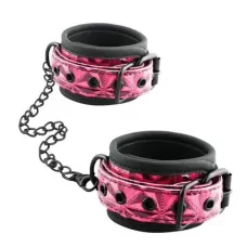 Красно-чёрные кожаные наручники Wrists Cuffs с геометрическим узором красный с черным 