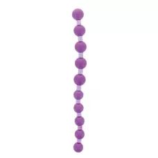 Фиолетовая анальная цепочка JUMBO JELLY THAI BEADS CARDED LAVENDER - 31,8 см фиолетовый 