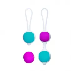 Разноцветные вагинальные шарики Orgasmic balls silicone разноцветный 