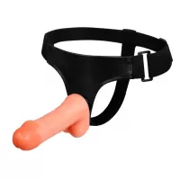 Фаллоимитатор-реалистик на трусиках - 18 см телесный 