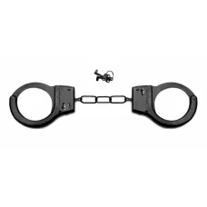 Чёрные металлические наручники SHOTS TOYS Black черный 