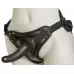 Женский страпон с вагинальной пробкой Woman Strap - 12 см черный 