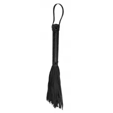 Чёрная многохвостая кожаная плетка Passionate Flogger - 39 см черный 