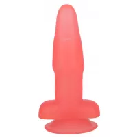 Розовый гелевый анальный стимулятор на присоске - 14 см розовый 