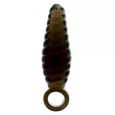 Дымчатый массажер со спиралевидным рельефом GOOD VIBES FINGER SLEEVE ANAL PROBE - 6 см дымчатый 