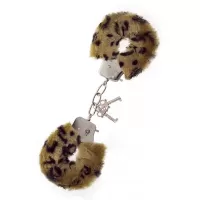 Леопардовые наручники METAL HANDCUFF WITH PLUSH LEOPARD леопард 