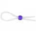 Прозрачное лассо с фиолетовой бусиной SILICONE COCK RING WITH BEAD LAVENDER прозрачный 