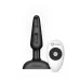 Чёрная анальная вибропробка с 3 источниками вибрации TRIO REMOTE CONTROL PLUG BLACK - 13,5 см черный 