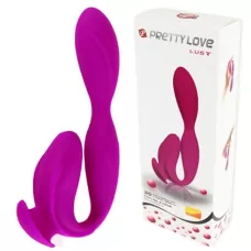 Перезаряжаемый вибромассажер с клиторальной стимуляцией - 21 см фиолетовый Перезаряжаемый вибромассажер с клиторальной стимуляцией - 21 см фиолетовый