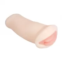Вибрирующий мастурбатор-вагина с нежными губками Lily - 18 см телесный 