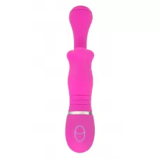 Розовый вибромассажёр с вращающейся головкой THE CHARLOTTE ROSE PINK INTERNAL ROTATION - 23 см розовый 