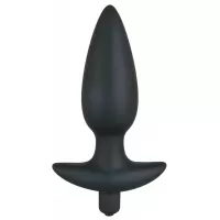 Чёрная анальная вибровтулка Black Velvet с 5 скоростями - 17 см черный 