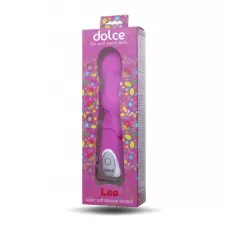 Ярко-розовый вибратор Dolce Leo - 16,5 см ярко-розовый 