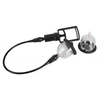 Вакуумная помпа для сосков с вибрацией Bad Kitty Vibrating Nipple Cups черный 