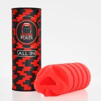 Компактный красный мастурбатор Lingox Poker Spade Edition красный 