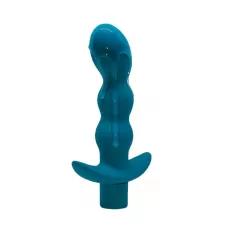 Бирюзовый анальный вибромассажёр Naughty - 14,5 см бирюзовый 
