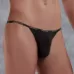 Трусики-стринги из микромодала в рубчик Doreanse Ribbed Modal черный XL