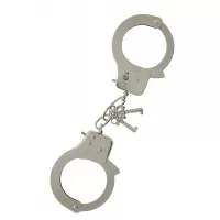 Металлические наручники с ключиками LARGE METAL HANDCUFFS WITH KEYS серебристый 
