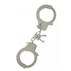 Металлические наручники с ключиками LARGE METAL HANDCUFFS WITH KEYS серебристый 