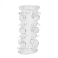 Прозрачная насадка на пенис с шипами и бугорками JELLY JOY LUST CLUSTER CLEAR прозрачный 