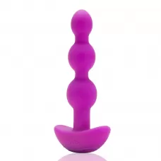 Анальная виброёлочка TRIPLET ANAL BEADS FUCHSIA - 14 см лиловый 