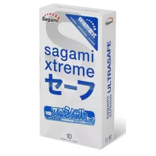 Презервативы Sagami Xtreme Ultrasafe с двойным количеством смазки - 10 шт прозрачный 