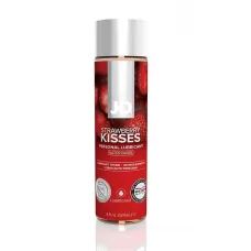 Лубрикант на водной основе с ароматом клубники JO Flavored Strawberry Kiss - 120 мл  