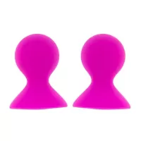 Ярко-розовые помпы для сосков LIT-UP NIPPLE SUCKERS LARGE PINK розовый 